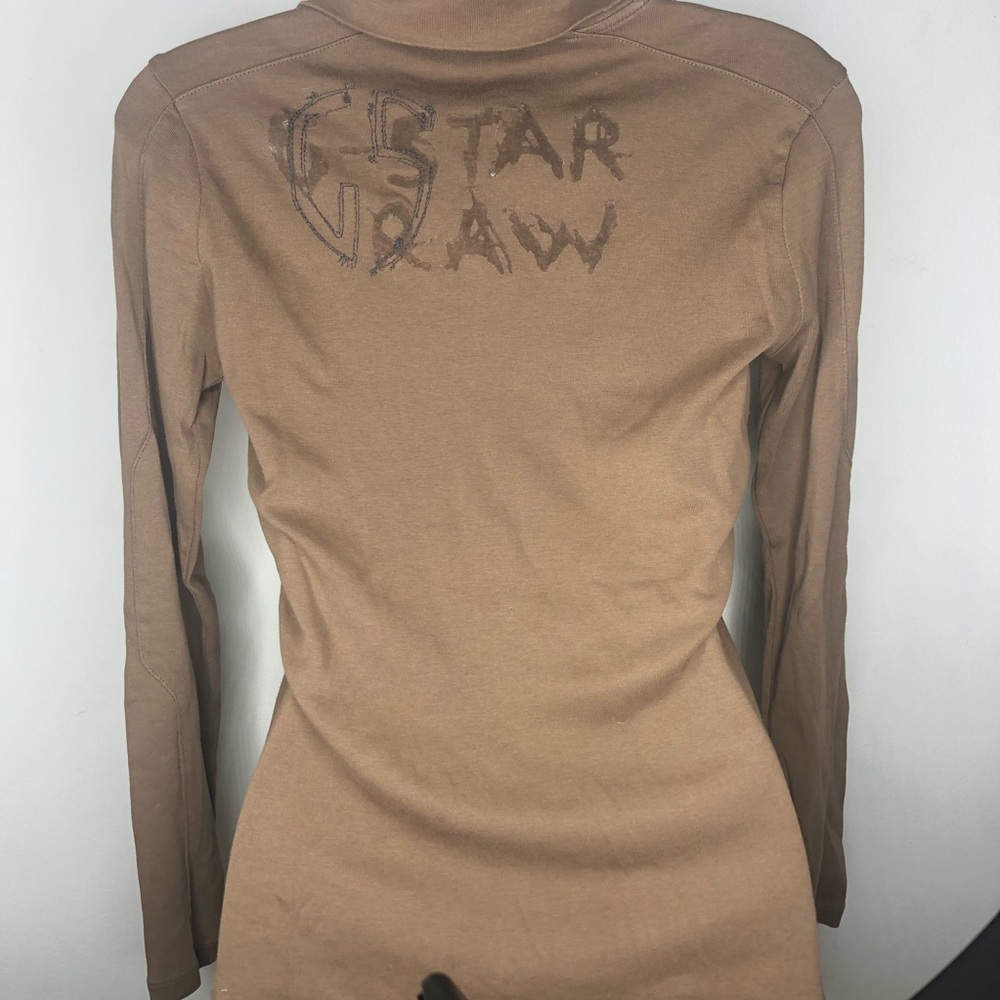 G-Star Raw brown collar shirt with logo army style - Picture 5 of 5